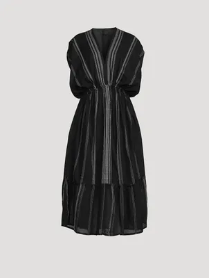 Leliti Plunge Neck Midi Dress