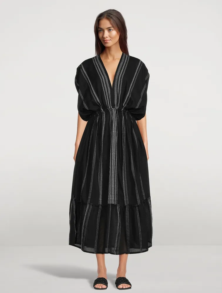 Leliti Plunge Neck Midi Dress