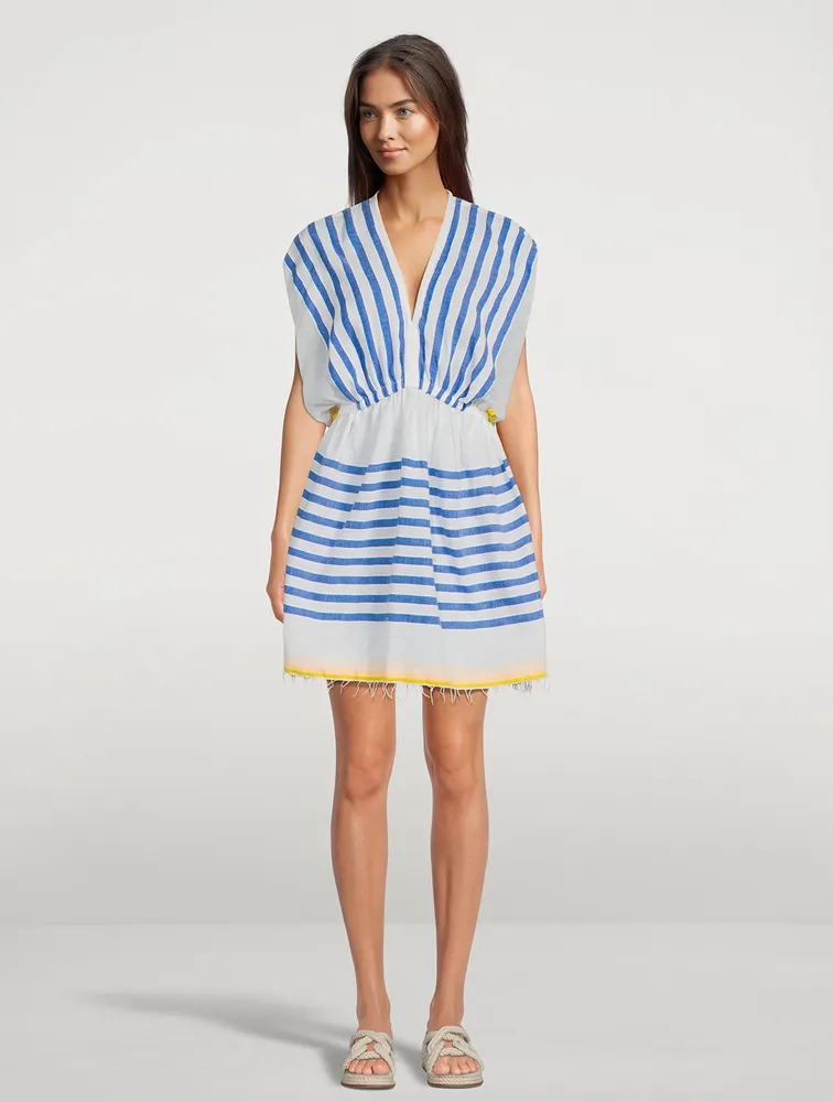 Hirut Plunge Neck Mini Dress