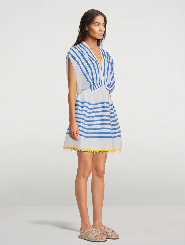 Hirut Plunge Neck Mini Dress