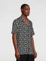 Short-Sleeve Shirt Macro Monogram Print