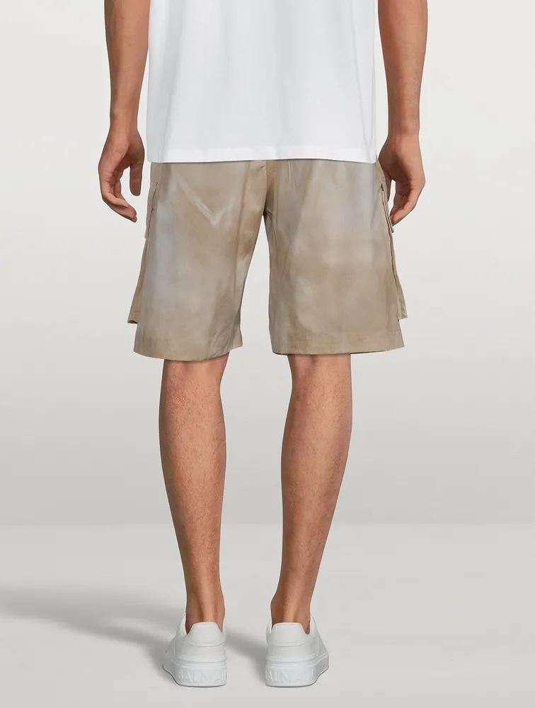 Cotton Bermuda Shorts Desert Print