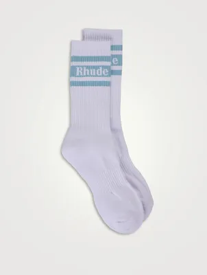 Stripe Logo Socks