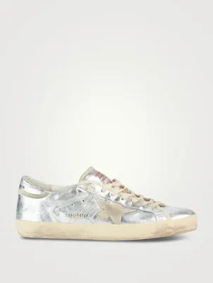 Super-Star Leather Laminated Sneakers With Suede Star