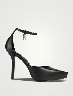 G Lock Leather Platform Pumps