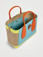 Medium Roseau Sunset Leather Top Handle Bag
