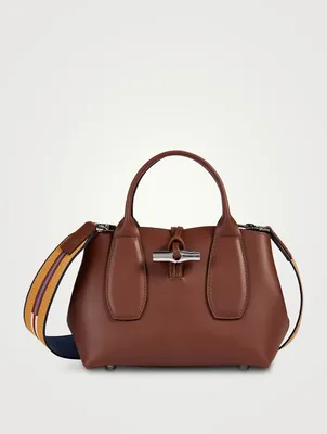 Roseau Box Leather Top Handle Bag