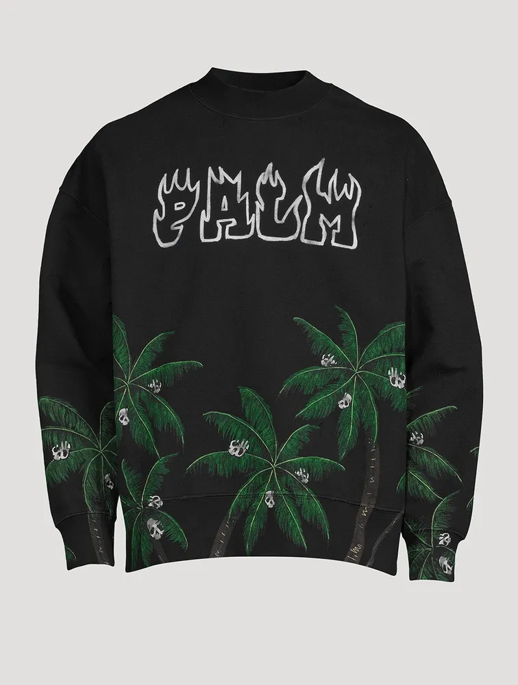 Palms And Skull Long-Sleeve T-Shirt