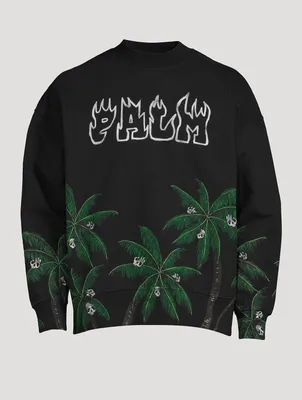 Palms And Skull Long-Sleeve T-Shirt