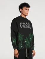 Palms And Skull Long-Sleeve T-Shirt