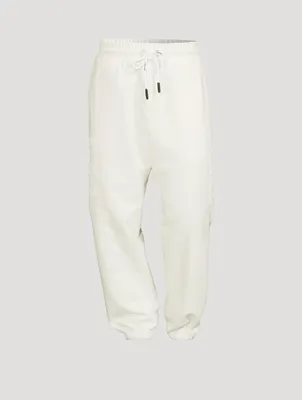 Cotton Sweatpants With Tonal Embroidery