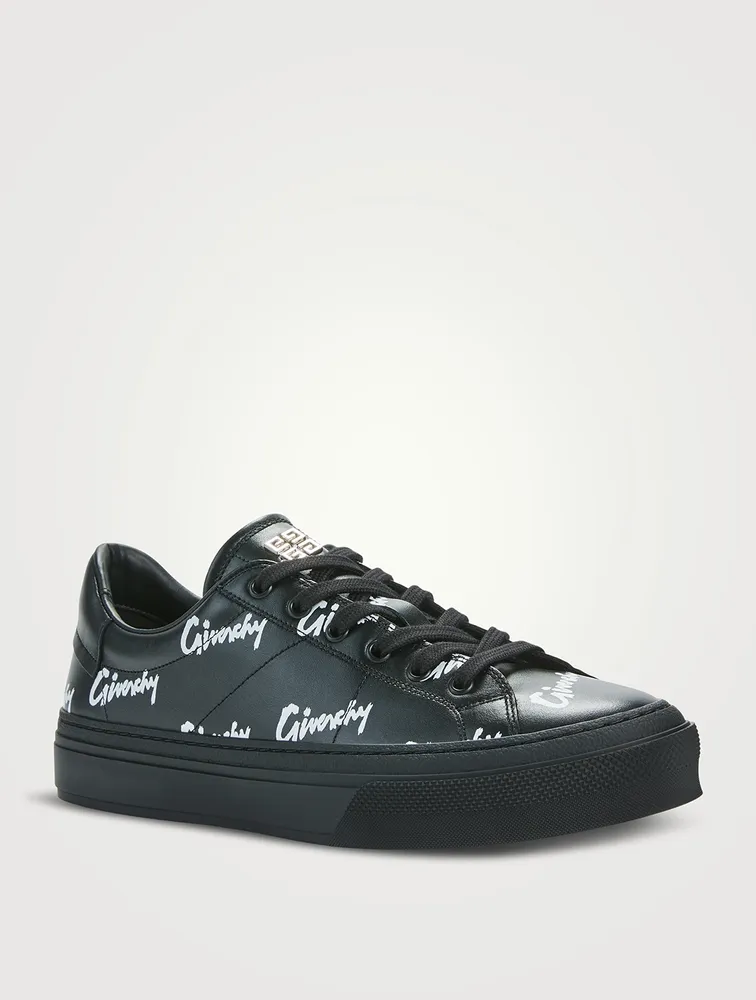 City Sport Leather Sneakers With Logo