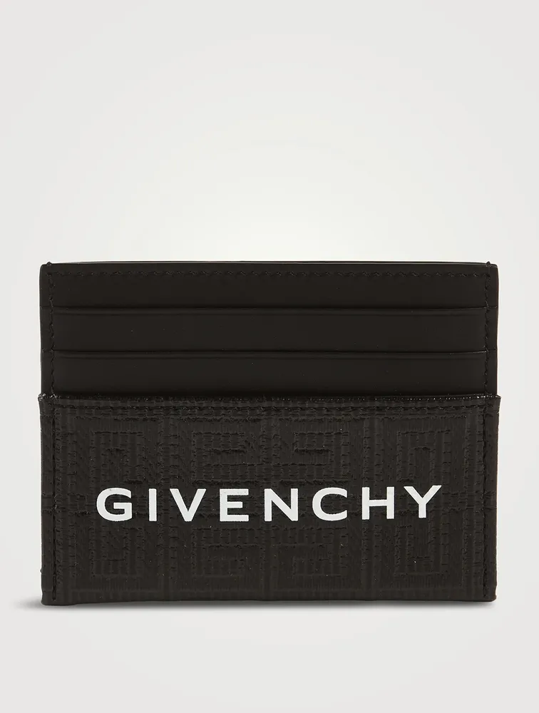 4G Coated Canvas And Leather Card Holder