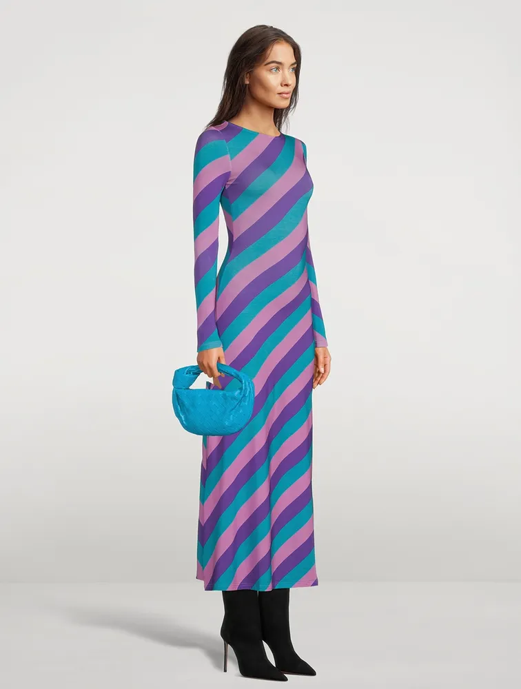 Rowen Tri-Colour Stripe Maxi Dress