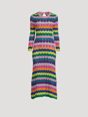 Mirabel Pointelle Knit Maxi Dress