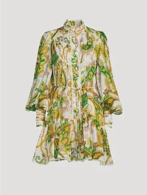 Octavia Mini Dress Paisley Print