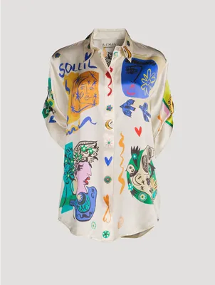 Soleil Printed Silk Shirt