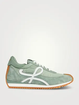 Flow Runner Nylon And Suede Sneakers