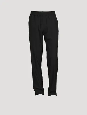 Wool-Blend Straight-Leg Pants