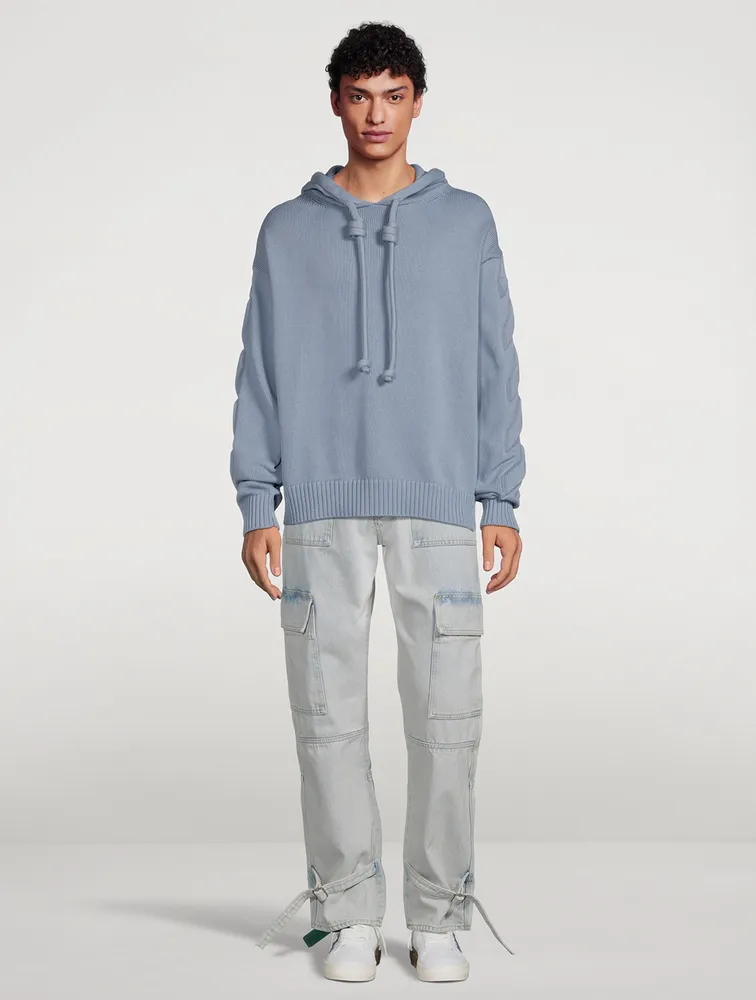 3D Diag Knit Hoodie
