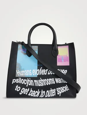 Faux Leather Large Tote Bag