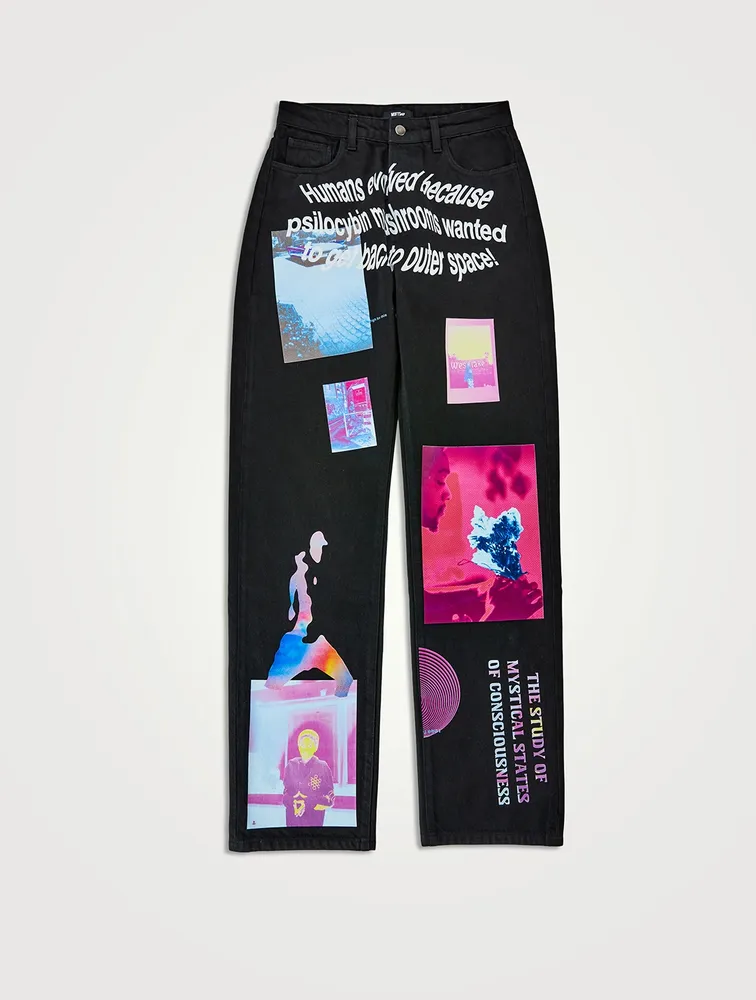 Trippy Summer Straight-Leg Jeans
