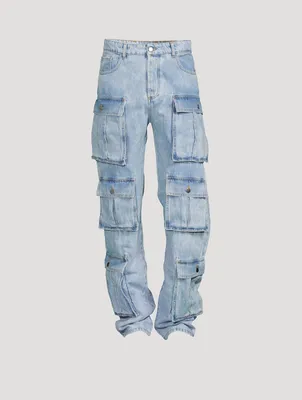 Straight-Leg Cargo Jeans