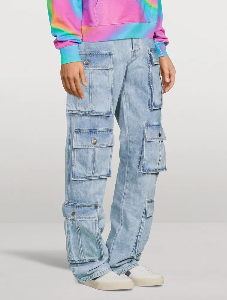 Straight-Leg Cargo Jeans