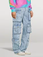 Straight-Leg Cargo Jeans