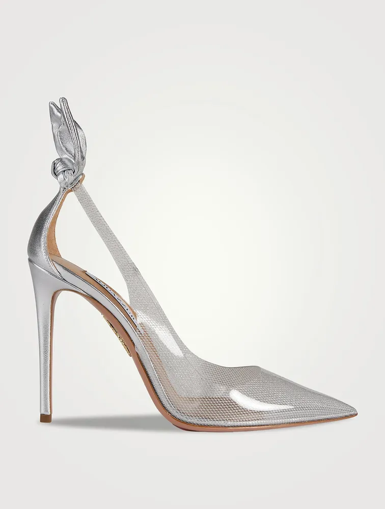 Bow Tie Plexi And Leather Pumps