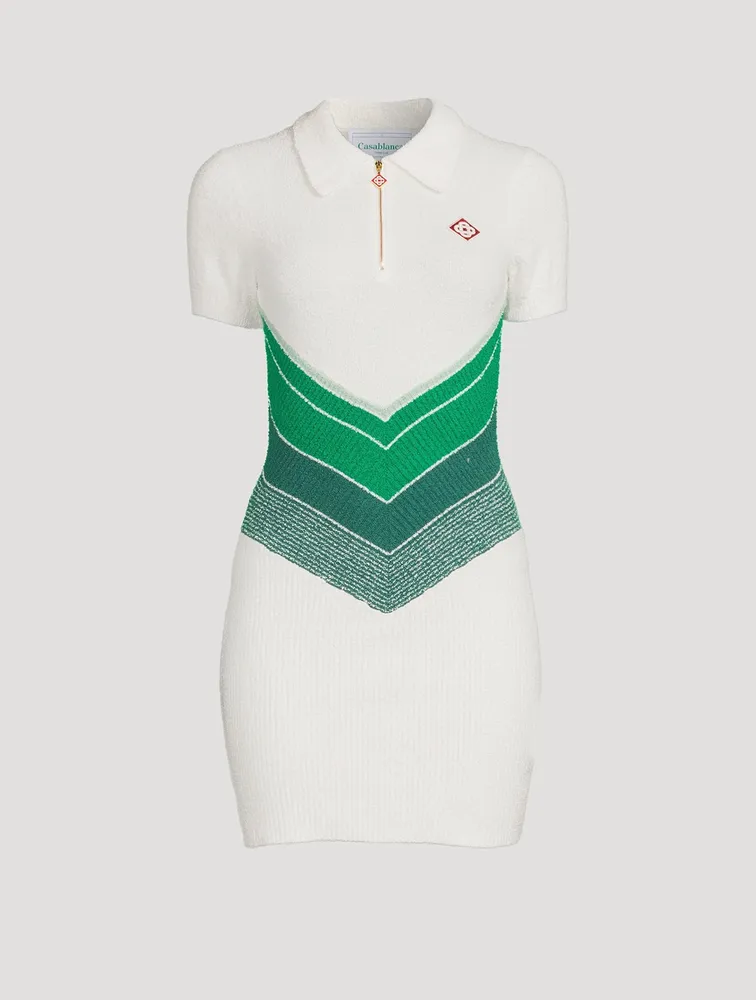 Bouclé Knit Polo Dress