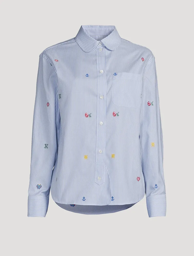Kenzo Pixel Shirt Stripe Print