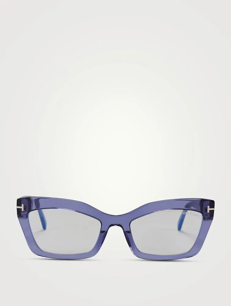 Cat Eye Optical Glasses With Blue Block Lenses