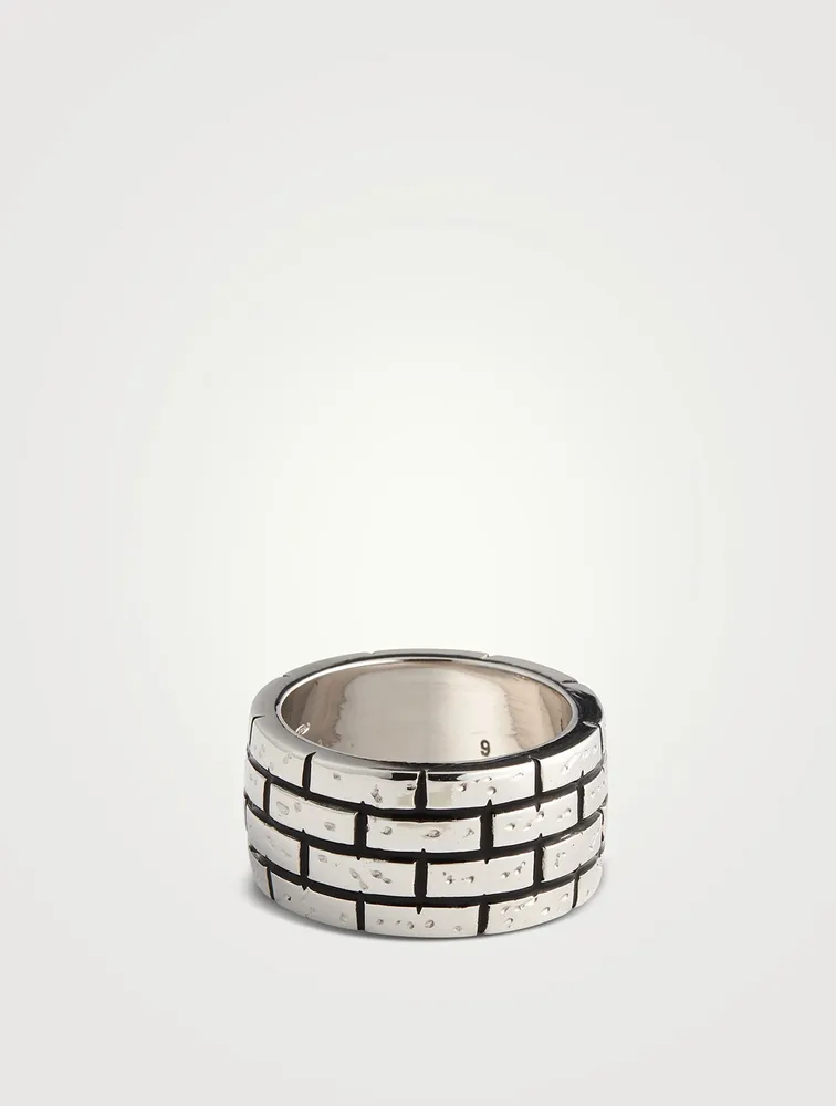 Murales Silver Wide Band Ring