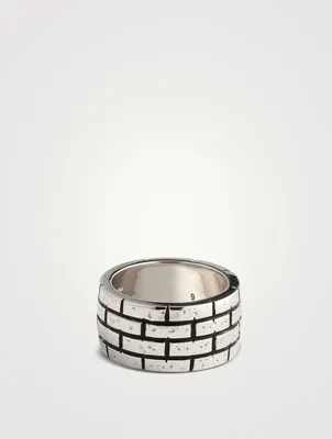 Murales Silver Wide Band Ring
