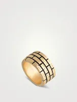 Murales 18K Yellow Gold Matte Vermeil Silver Ring