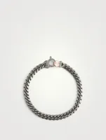Flaming Tongue Matte Burnished Silver Chain Bracelet