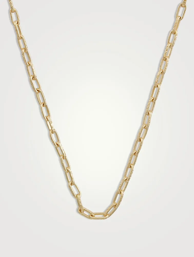 Ulysses 18K Gold Vermeil Silver Crafted Chain Necklace