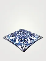Blue Mediterraneo Velvet Cushion