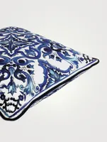 Blue Mediterraneo Velvet Cushion
