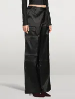 Satin Cargo Pants