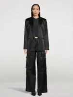 Satin Cargo Pants