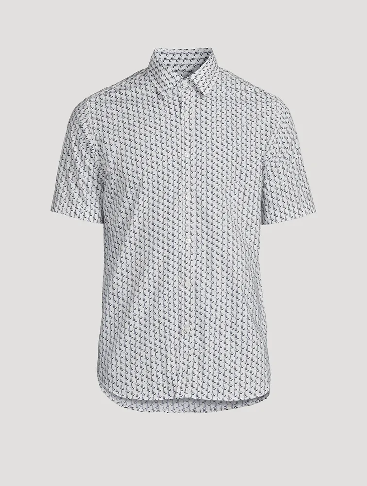 Cotton Printed Short-Sleeve Shirt