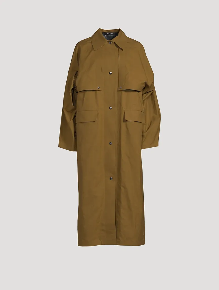 Waxed Cotton Cape Coat