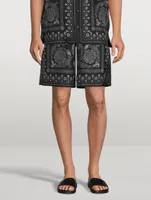 Barocco Silhouette Silk Shorts