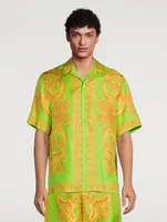 Barocco 660 Silk Short-Sleeve Shirt