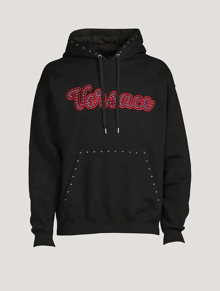 Studded Varsity Logo Hoodie