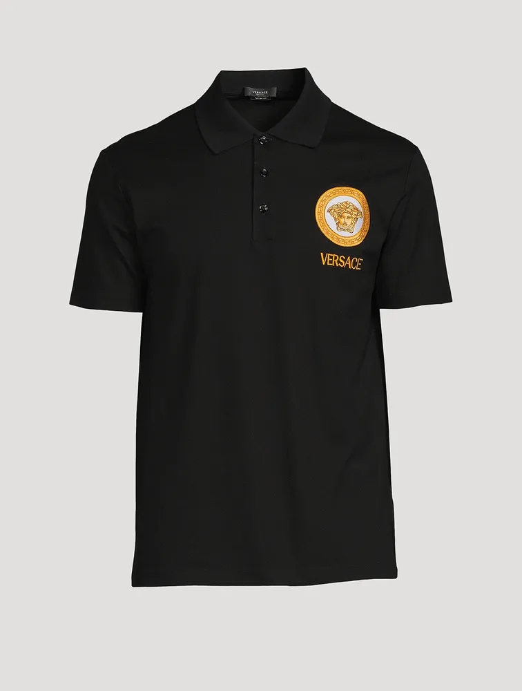 Medusa Embroidered Polo Shirt