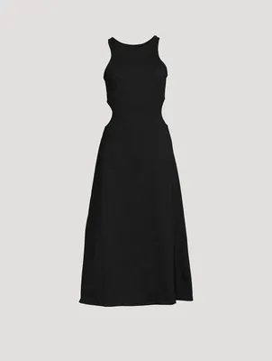 Cut-Out Knit Midi Dress