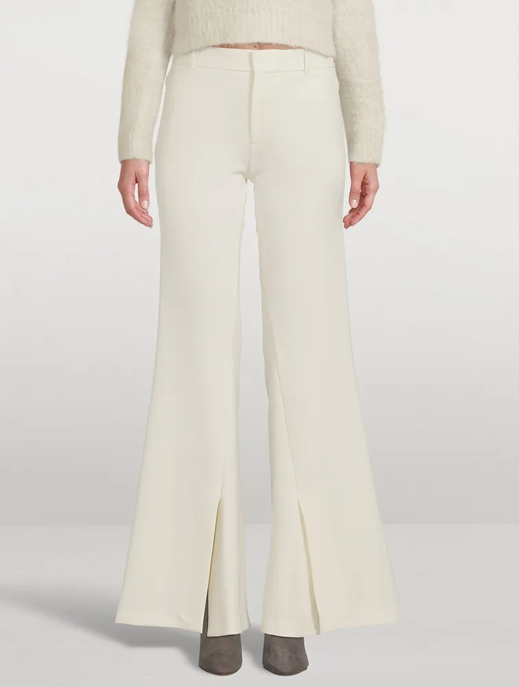 Slim Exaggerated Flare Trousers